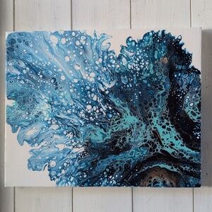 Abstract Multicolor Stretched Canvas Art 8"×10"